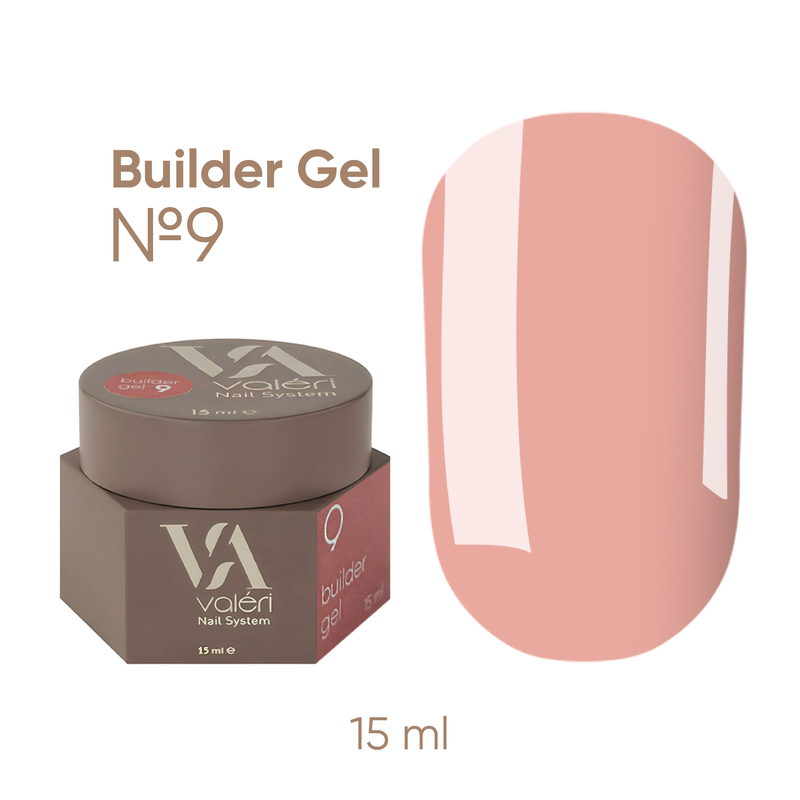 Гель для наращивания персиковый №009 Valeri Builder Gel, 15 мл