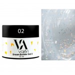 Гель для наращивания с декором №02 Valeri Dream Builder Gel, 15 мл