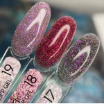 Гель для наращивания с декором №17 Valeri Dream Builder Gel, 15 мл