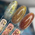 Гель для наращивания с декором №21 Valeri Dream Builder Gel, 15 мл