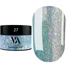Гель для наращивания с декором №27 Valeri Dream Builder Gel, 15 мл