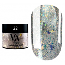 Гель для наращивания с декором №22 Valeri Dream Builder Gel, 15 мл