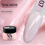 Нежно розовый гель желе для ногтей №07 Valeri Jelly Gelly 15 мл
