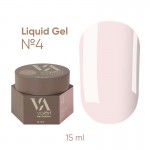 Ликвид гель для наращивания нежно розовый Valeri Liquid Gel №04, 15 мл