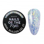 Гель для наращивания с блестками NOTD Ariel Builder Gel № 01, 15 мл.