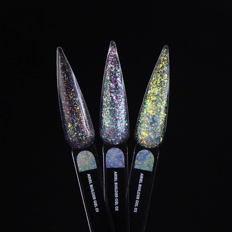 Гель для наращивания с блестками NOTD Ariel Builder Gel № 01, 15 мл.