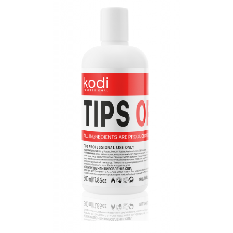 Tips Off Kodi Жидкость для снятия гель лака/акрила 500 мл.