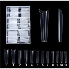 Гелевые типсы для наращивания ногтей форма Арка, прозрачные 120 штук