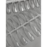 Гелевые типсы для наращивания ногтей Стилет мягкие прозрачные 240 штук