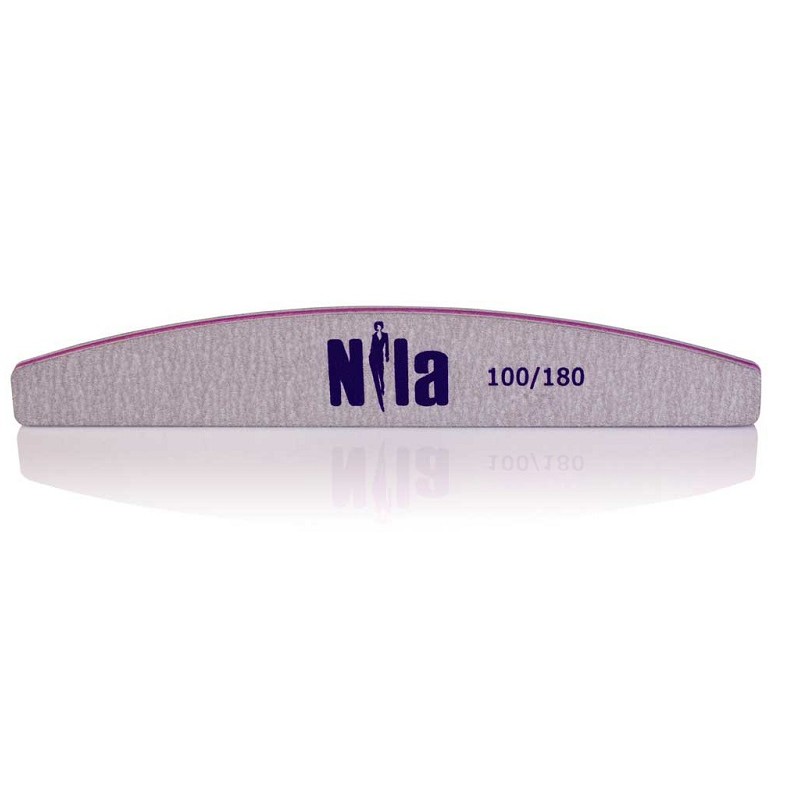 Пилка для искусственных и натуральных ногтей Half 100/180 Nila