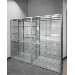 Витрина для магазина металл-стекло с зеркалами 176/176/40 см