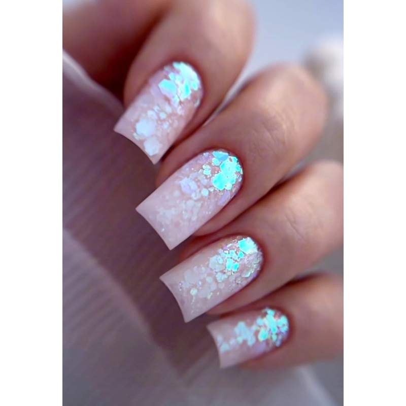 Брокат для дизайна ногтей голографический №В-02