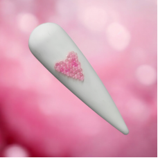 Бульонки стеклянные для дизайна ногтей светло фиолетовый голографик BSt-13