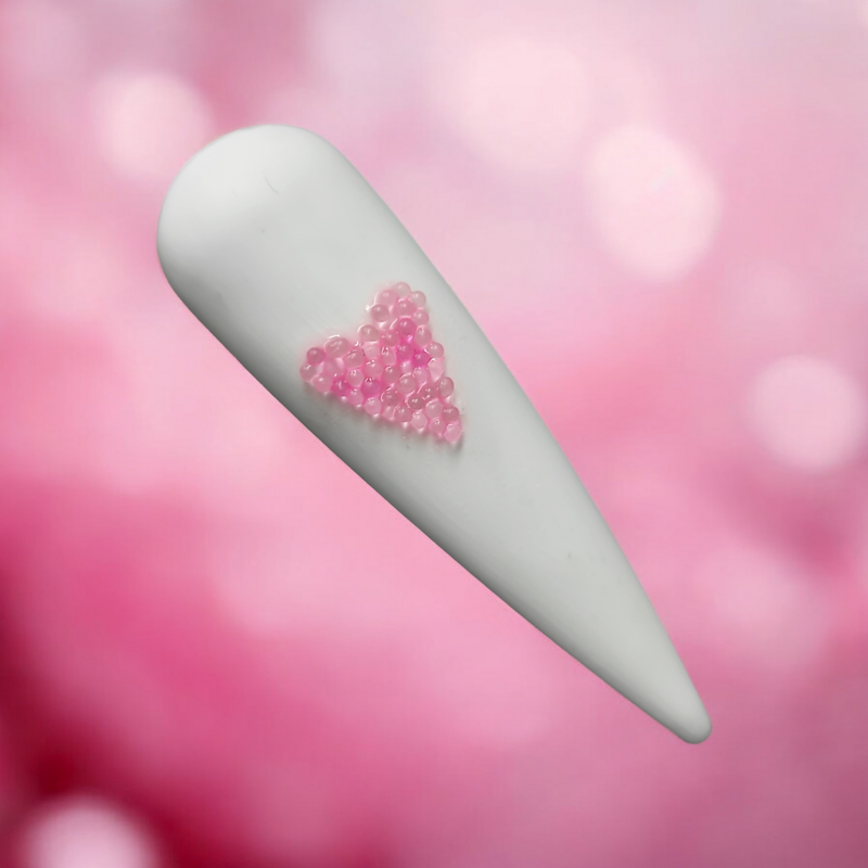 Бульонки стеклянные для дизайна ногтей светло фиолетовый голографик BSt-13