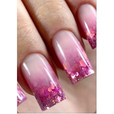 Брокат для дизайна ногтей малиновый №В-08