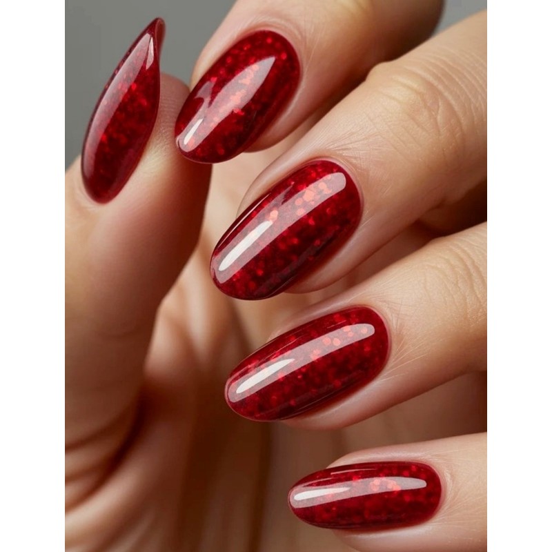 Глиттер (пайетка) красный голографик GG04/1, 1 мм