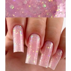 Конфетти камифубуки полупрозрачные KF-55 розовый хамелеон