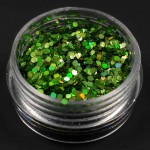 Глиттер (пайетка) зелёный голографик GG05/1, 1 мм