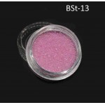 Бульонки стеклянные для дизайна ногтей светло фиолетовый голографик BSt-13