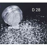 Микс для дизайна ногтей матовый белый, D28