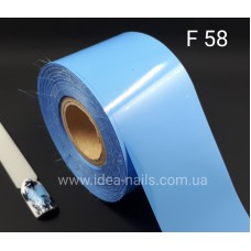 Фольга для дизайна ногтей матовая, голубая, 0,5м, F58