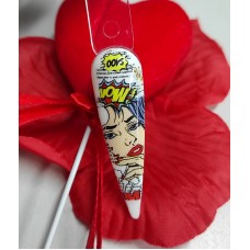 Фольга для ногтей Газета с лицами, 0.5 м, F72