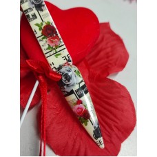 Фольга для ногтей Газета розы, 0.5 м, F74