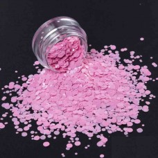 Конфетти для ногтей нежно розовые матовые KF-06