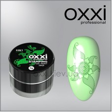 Гель краска для стемпинга OXXI №009 зеленая, 5 гр. 
