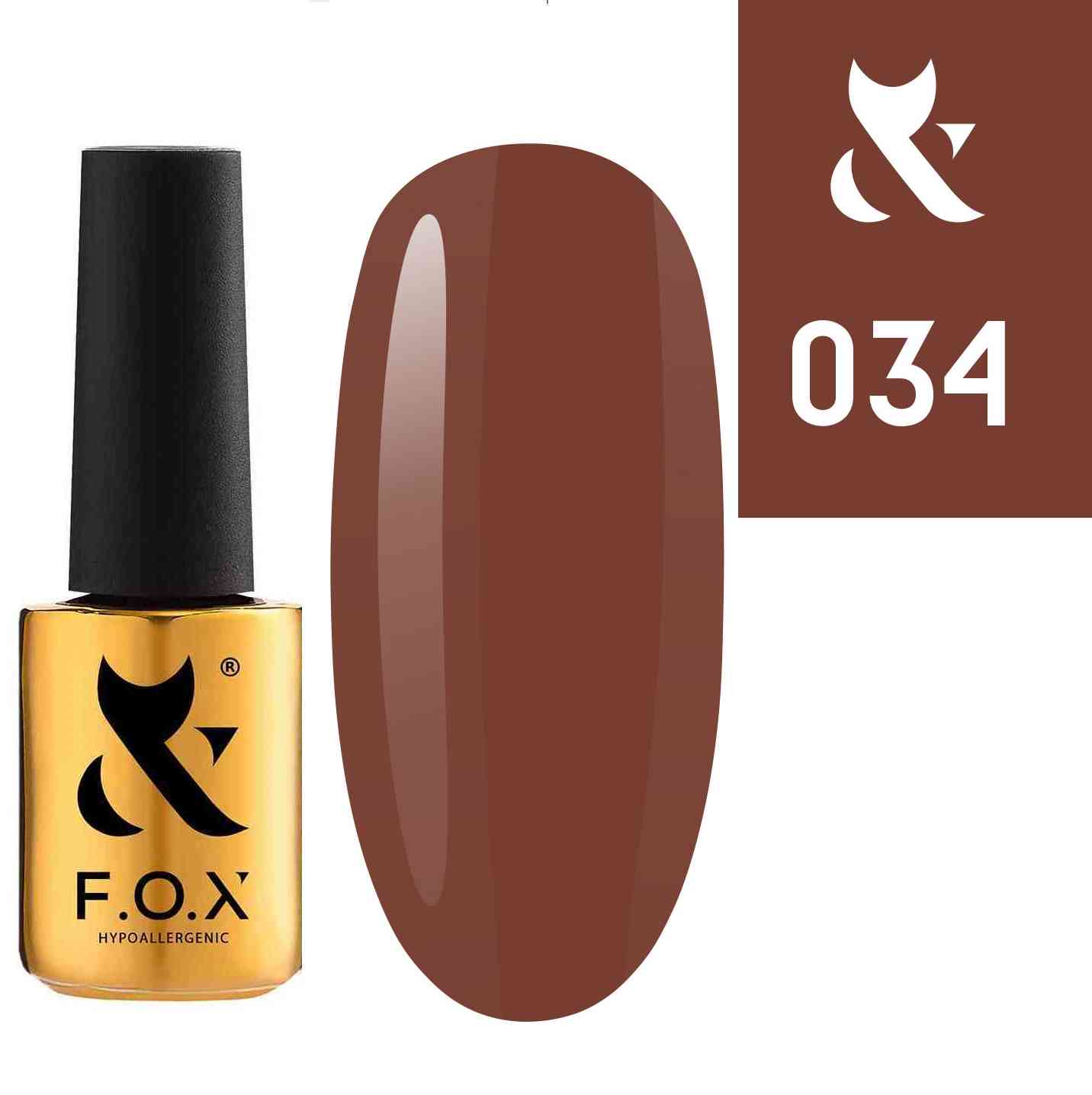 Гель лак FOX Spectrum 034 кирпичный, эмаль, 7мл. купить в Харькове, Украине  | Idea-Nails